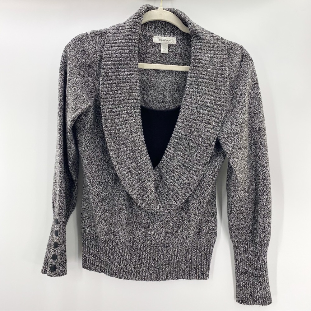 Dressbarn gray sweater size PM